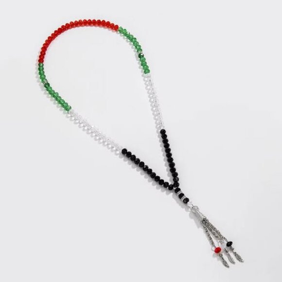 Muslim Tasbih Other - Islamic Tasbih Prayer 99 Beads Muslim Hand Made Misbaha Palestine Colors